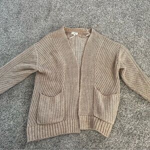 Lou & Grey Tan Knit Women's Cardigan